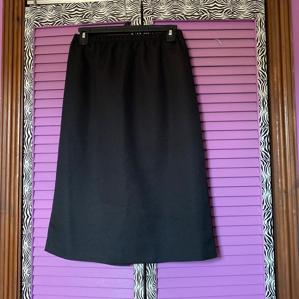 Black knee length skirt